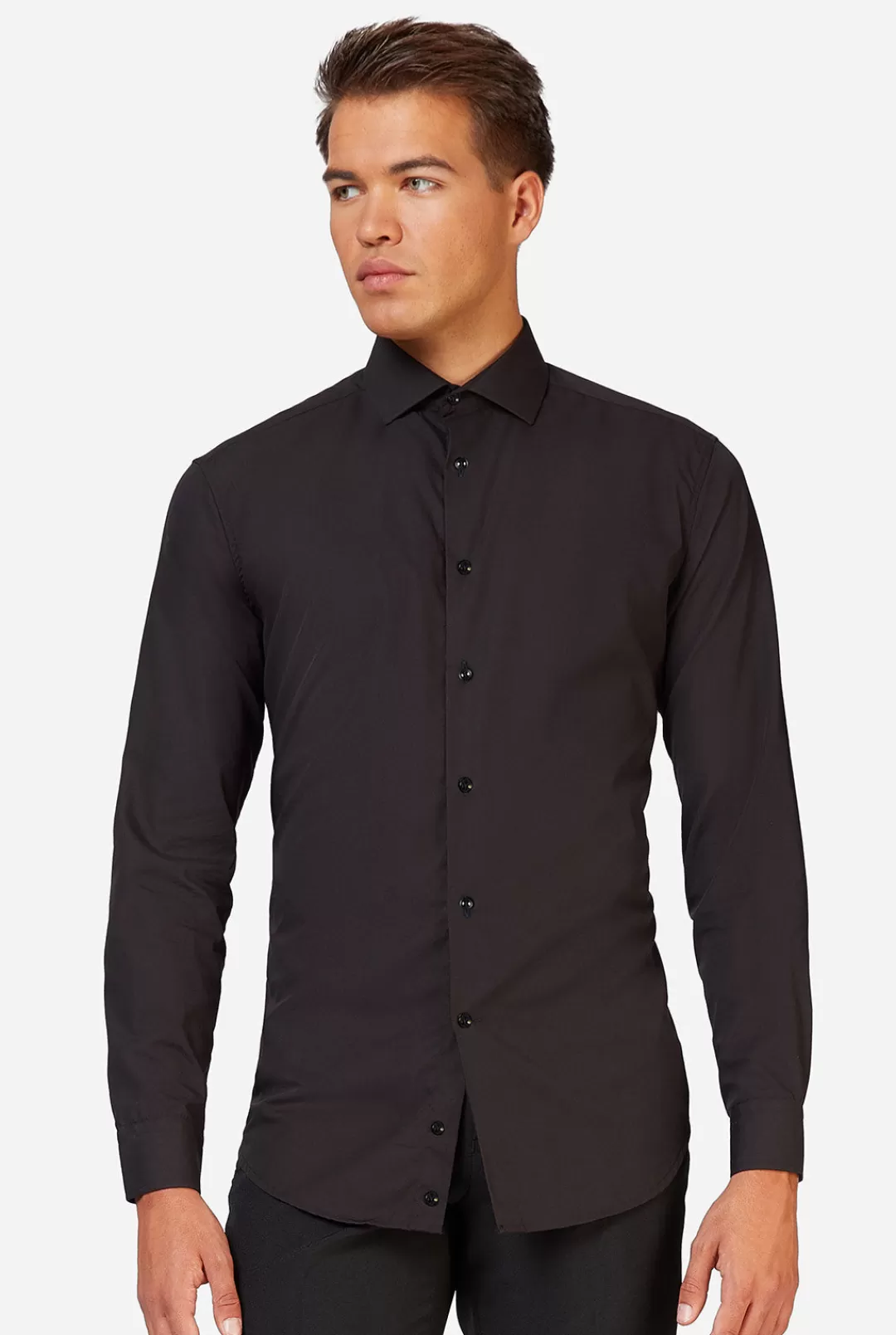 OppoSuits Solid Colored Shirts^Black Knight