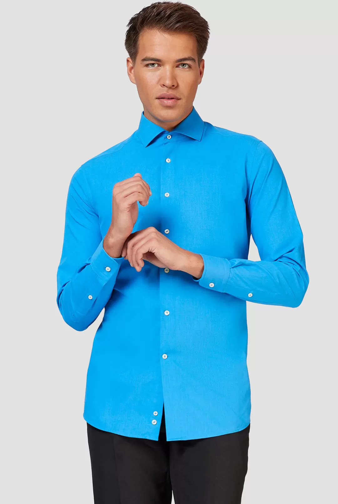 OppoSuits Solid Colored Shirts^Blue Steel