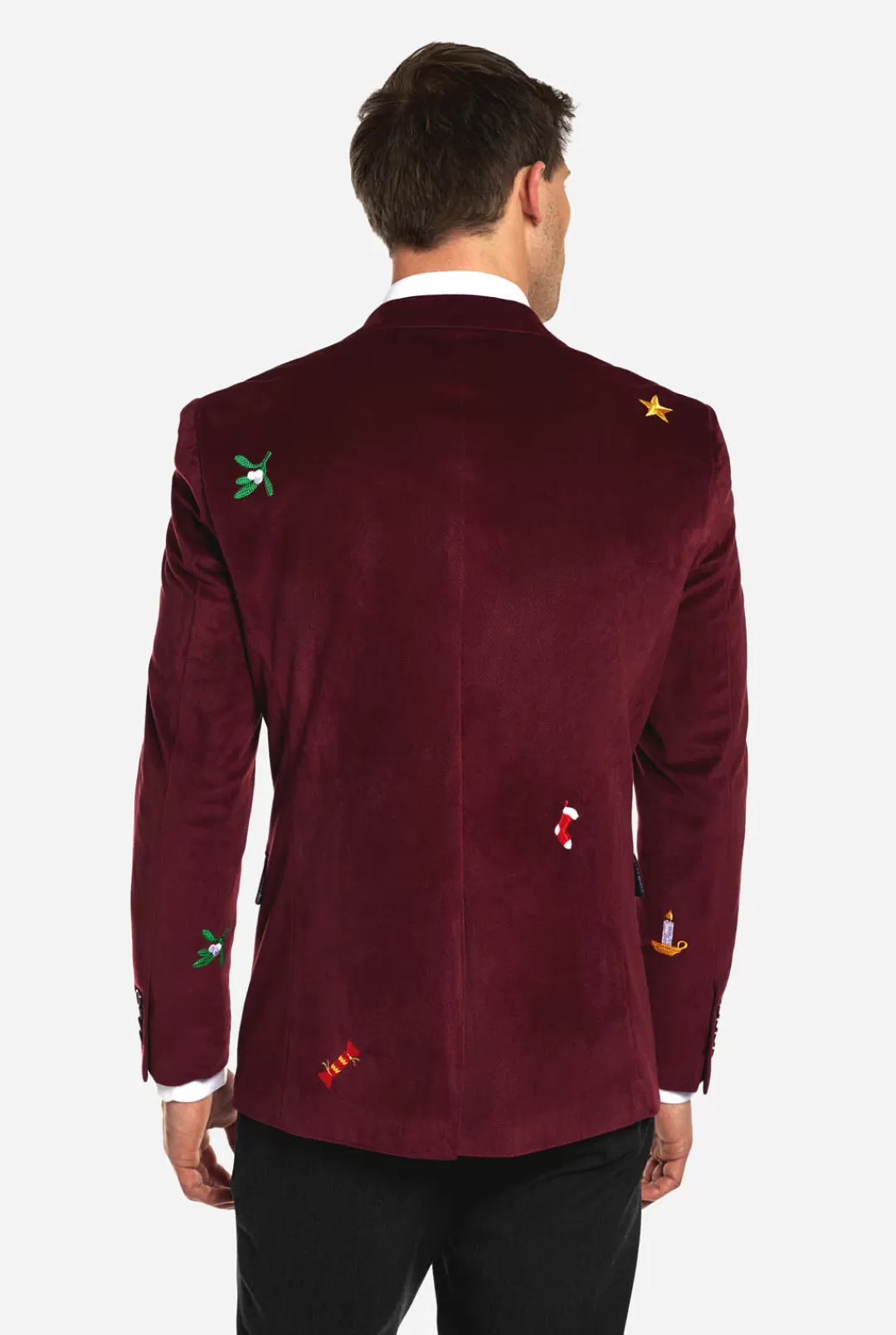 OppoSuits Christmas Blazers^Christmas - X-Mas Icons - Deep Burgundy