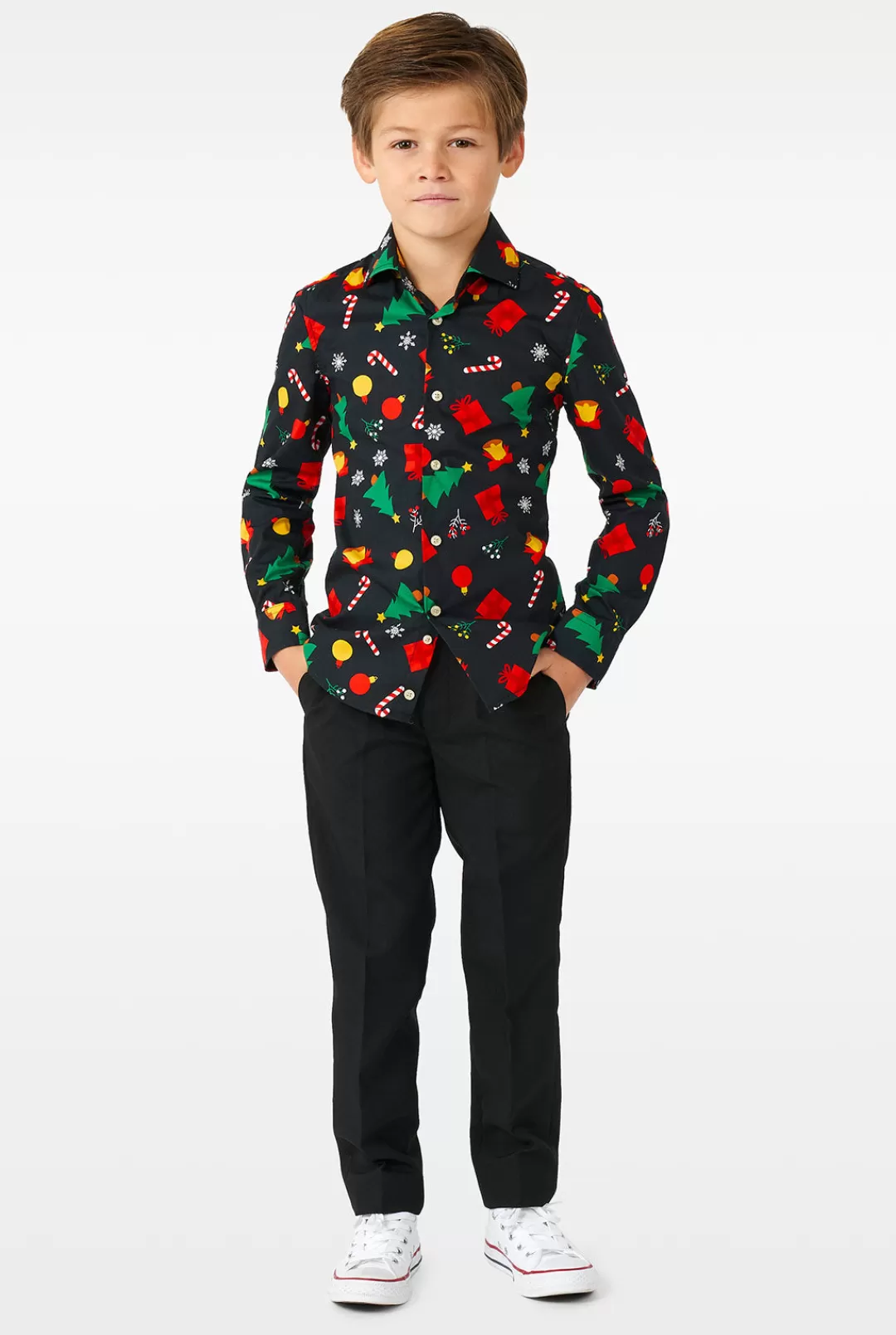 OppoSuits Christmas Shirts^Christmas Icons Black