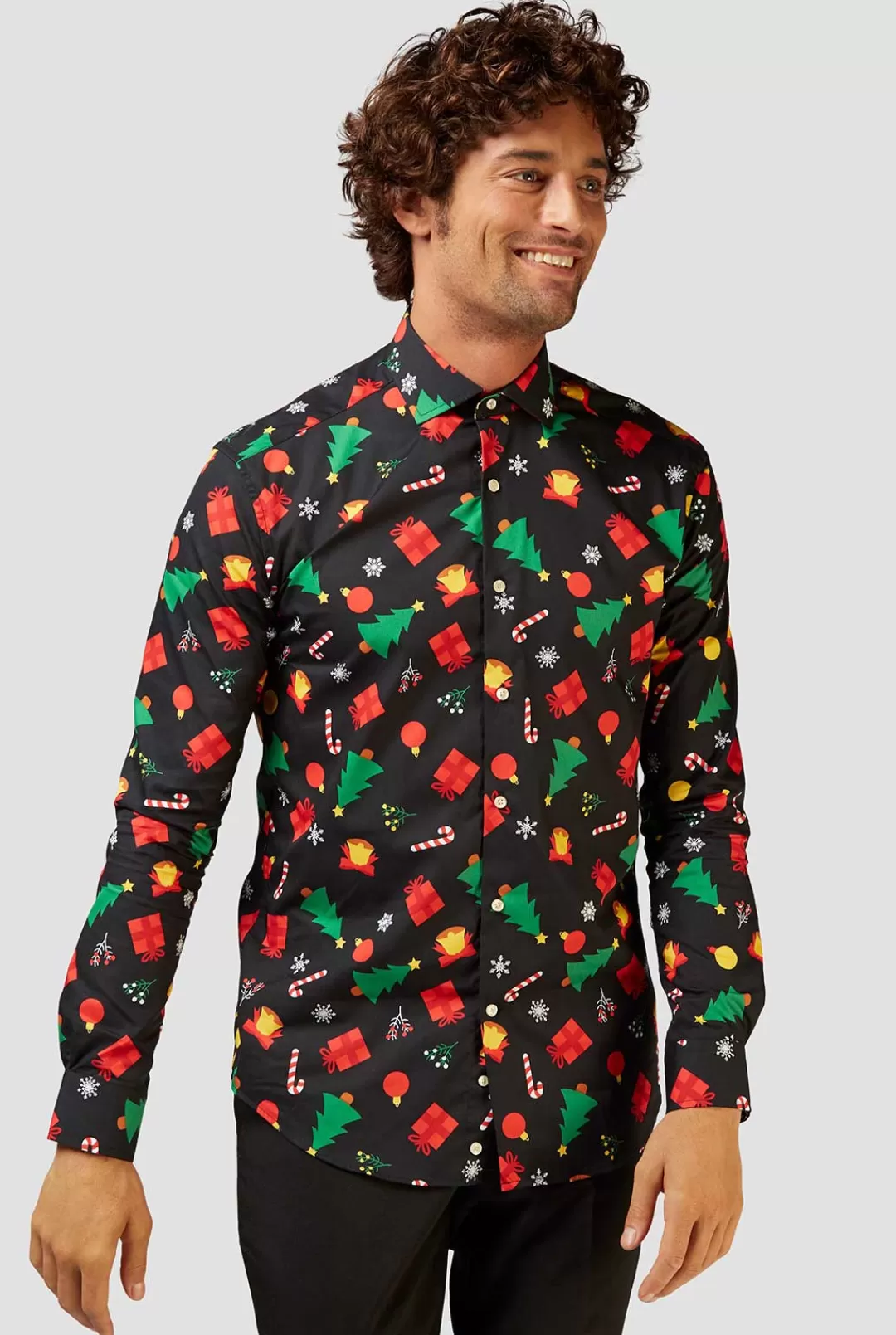 OppoSuits Christmas Shirts^Christmas Icons Black