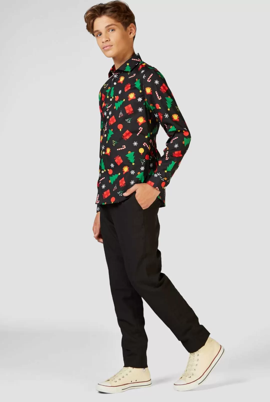 OppoSuits Christmas Shirts^Christmas Icons Black