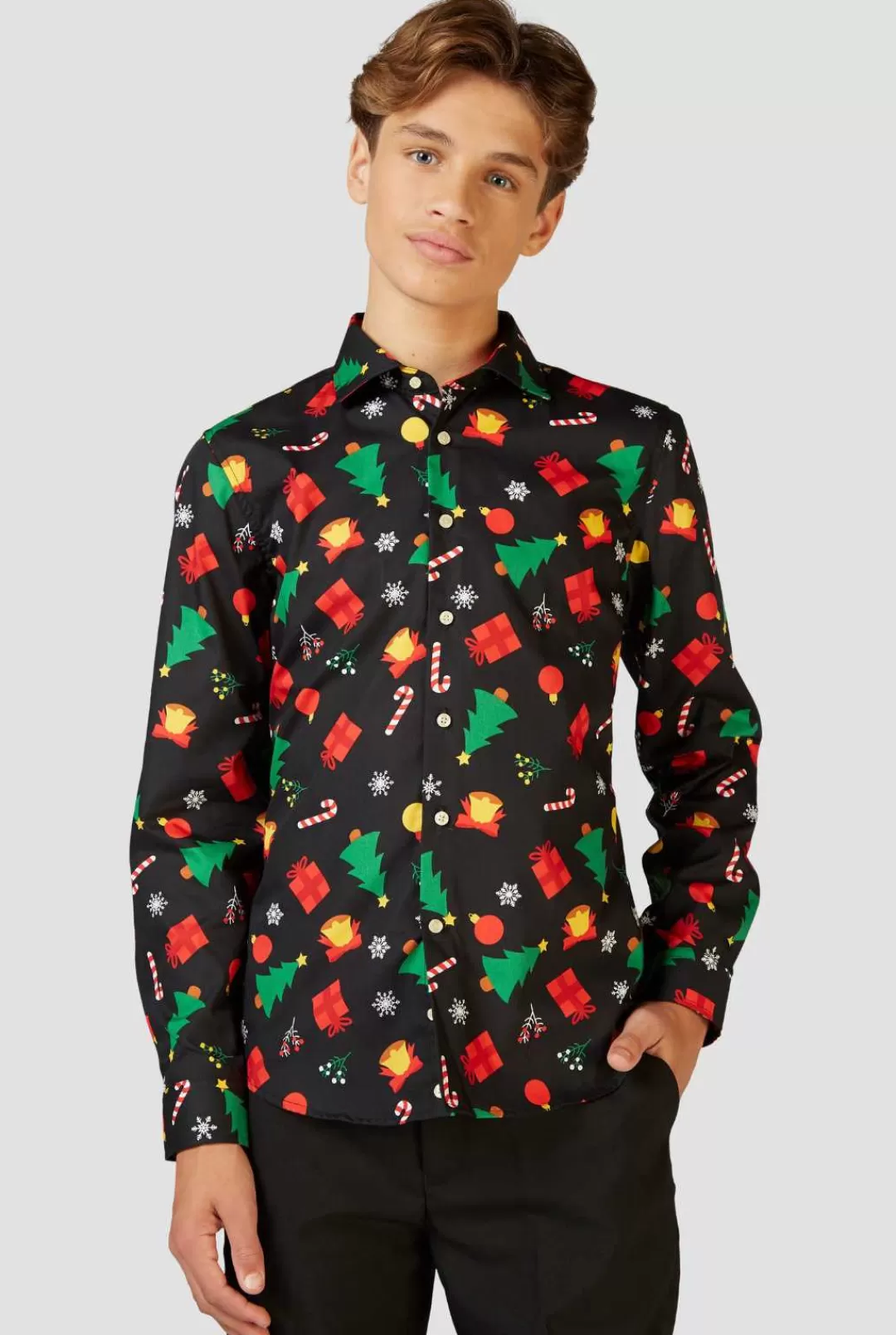 OppoSuits Christmas Shirts^Christmas Icons Black