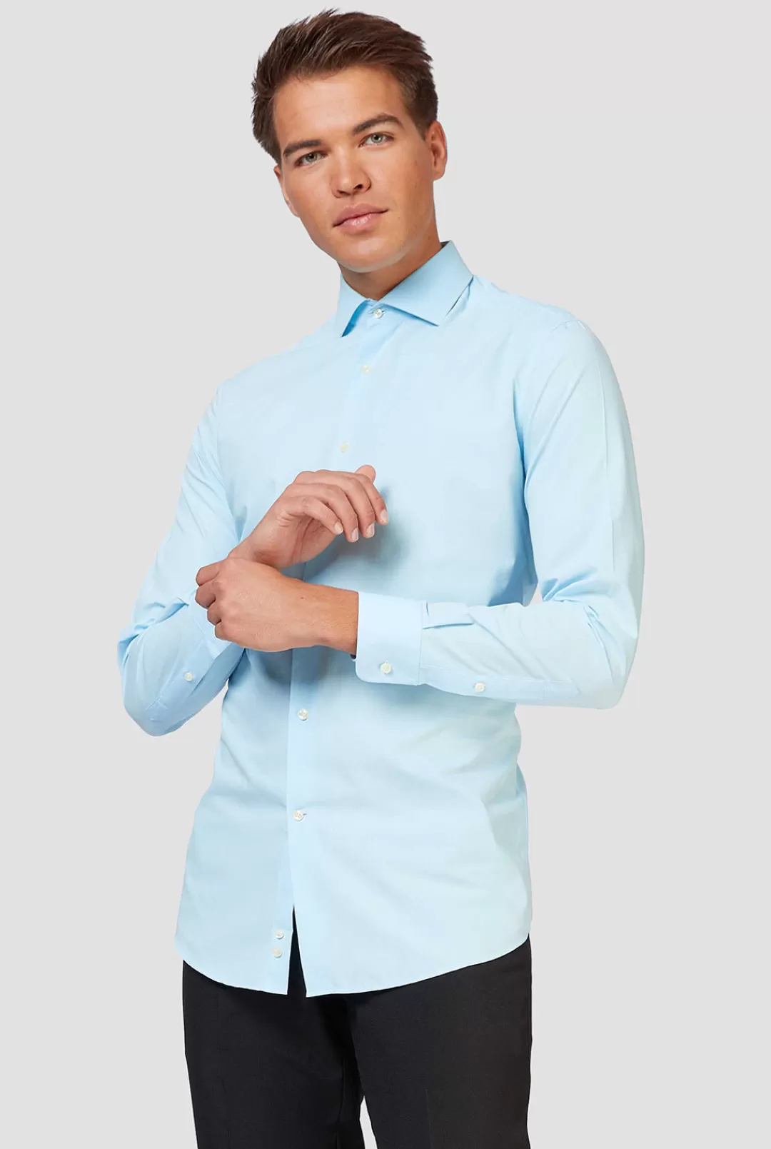 OppoSuits Solid Colored Shirts^Cool Blue