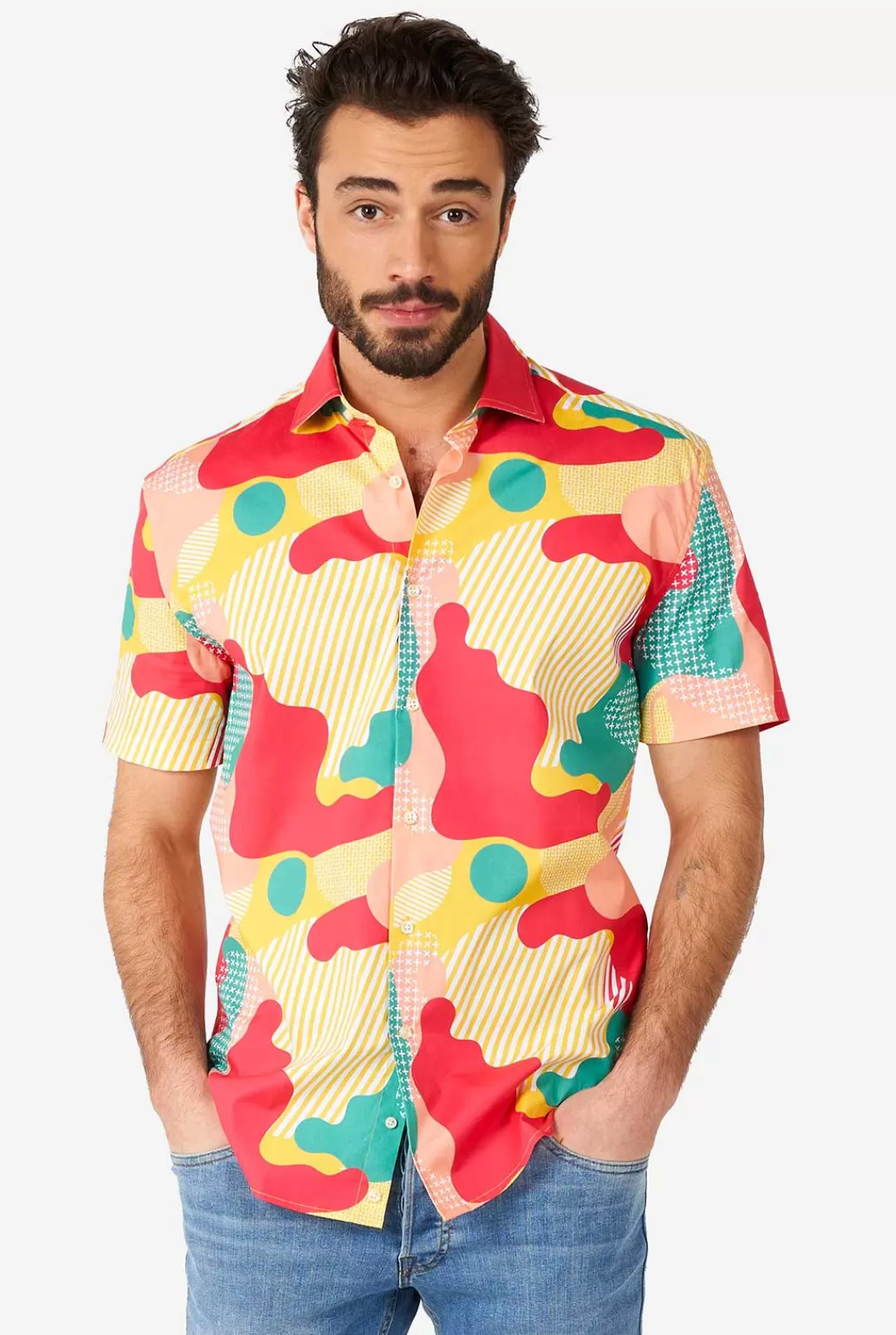 OppoSuits Casual Shirts^Coral Camo