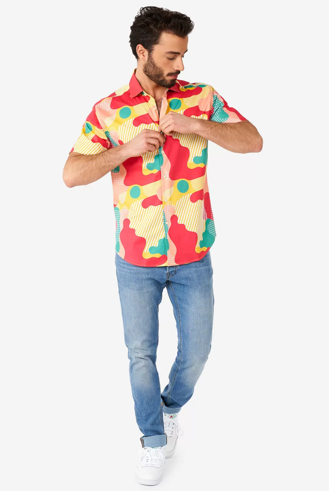 OppoSuits Casual Shirts^Coral Camo