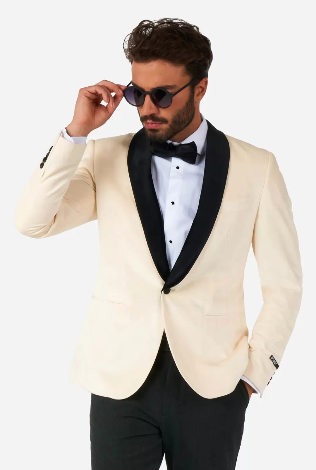 OppoSuits Christmas Blazers^Dinner Jacket - Ivory Champagne