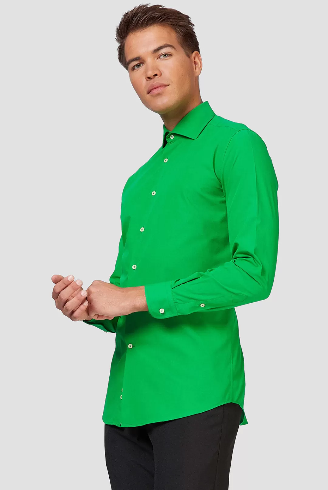 OppoSuits Solid Colored Shirts^Evergreen