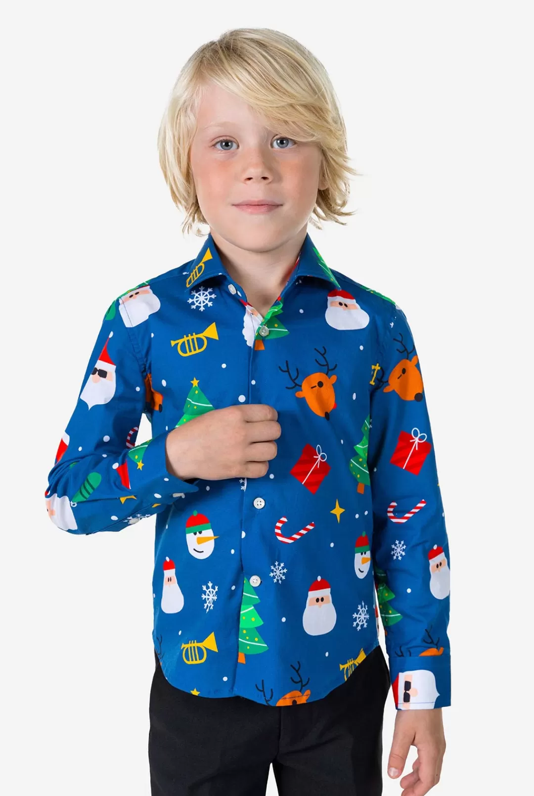 OppoSuits Christmas Shirts^Festivity Blue