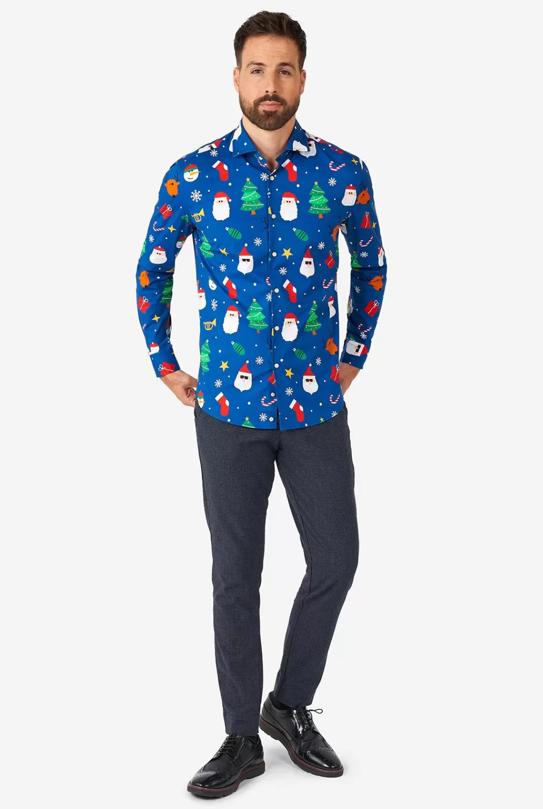 OppoSuits Christmas Shirts^Festivity Blue