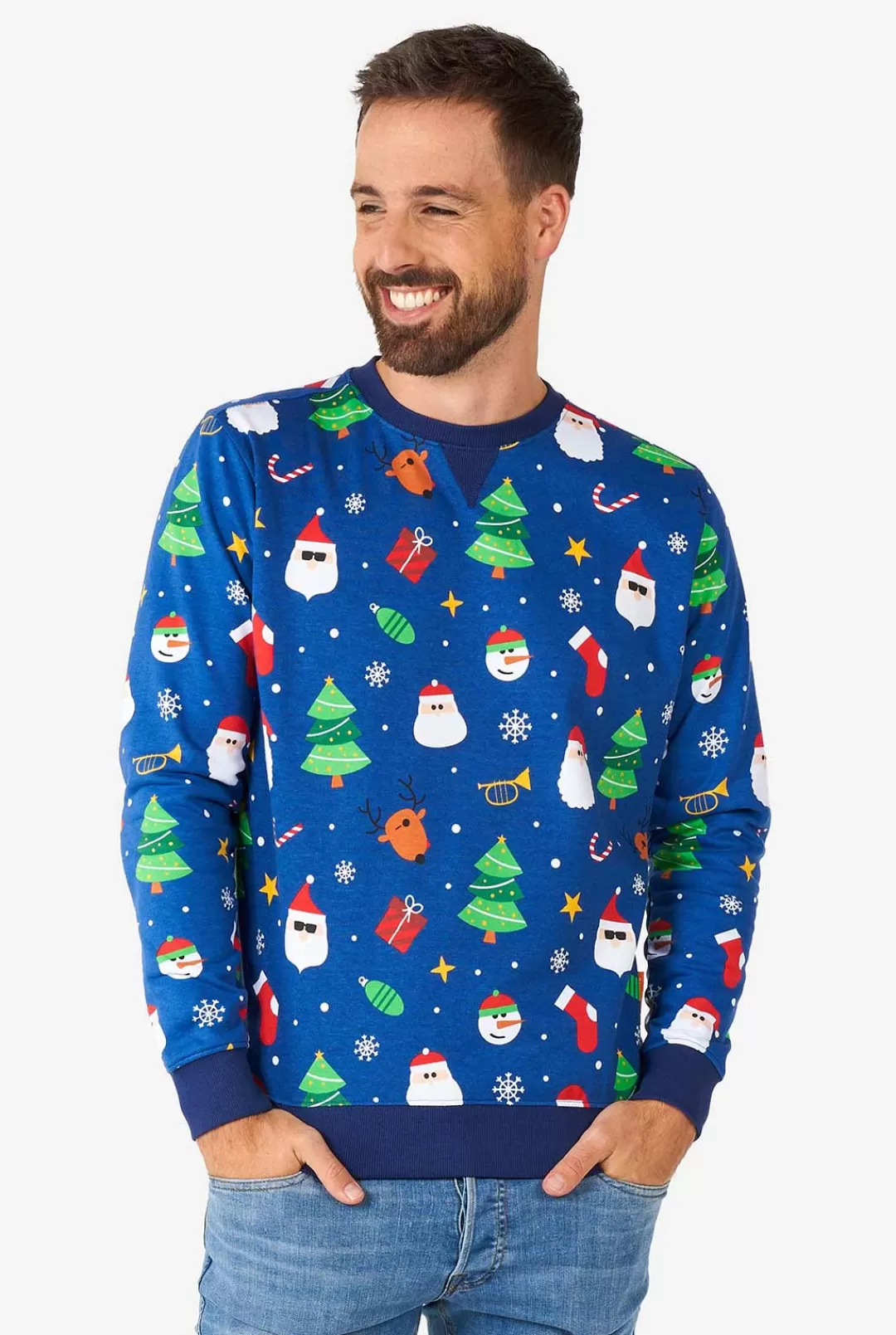 OppoSuits Christmas Sweaters^Festivity Blue