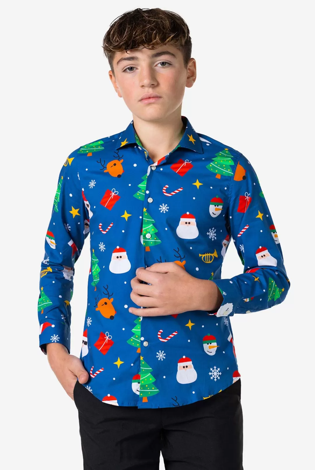 OppoSuits Christmas Shirts^Festivity Blue