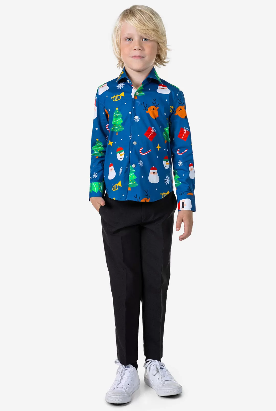 OppoSuits Christmas Shirts^Festivity Blue