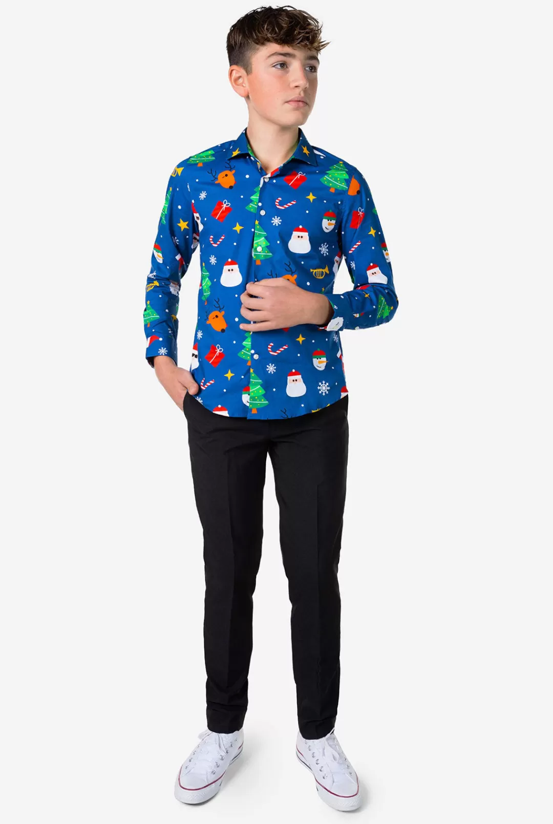 OppoSuits Christmas Shirts^Festivity Blue