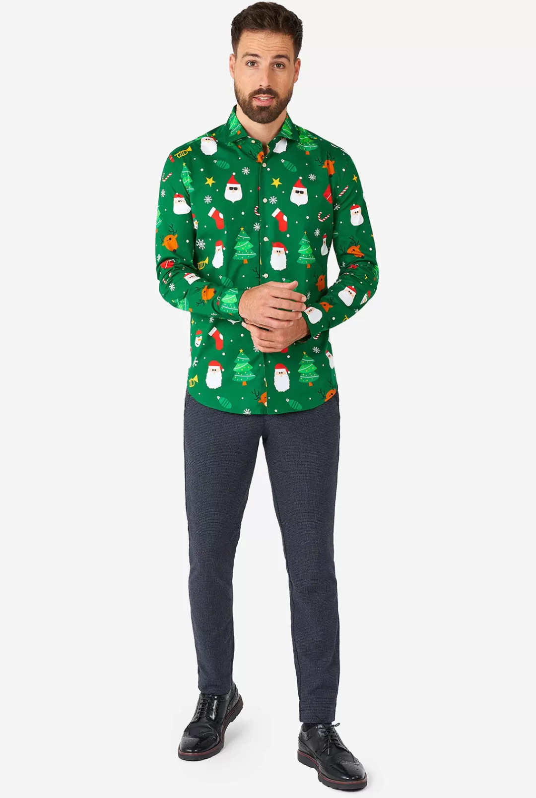 OppoSuits Christmas Shirts^Festivity Green