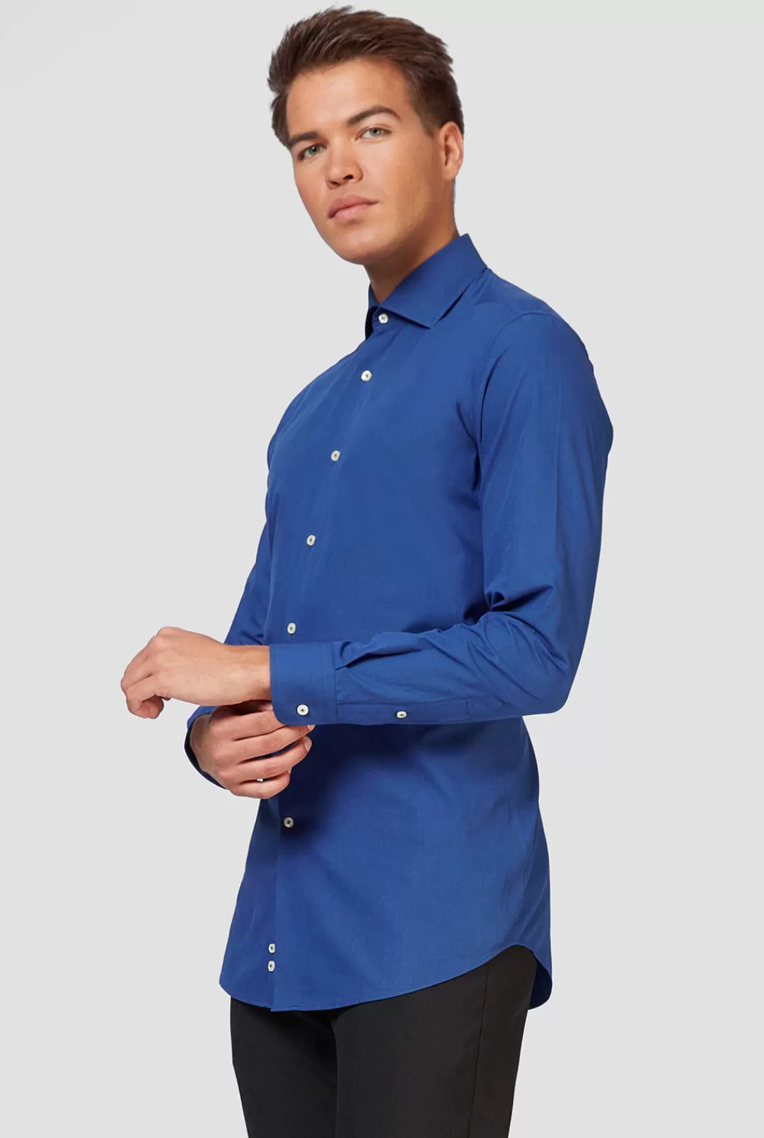 OppoSuits Solid Colored Shirts^Navy Royale