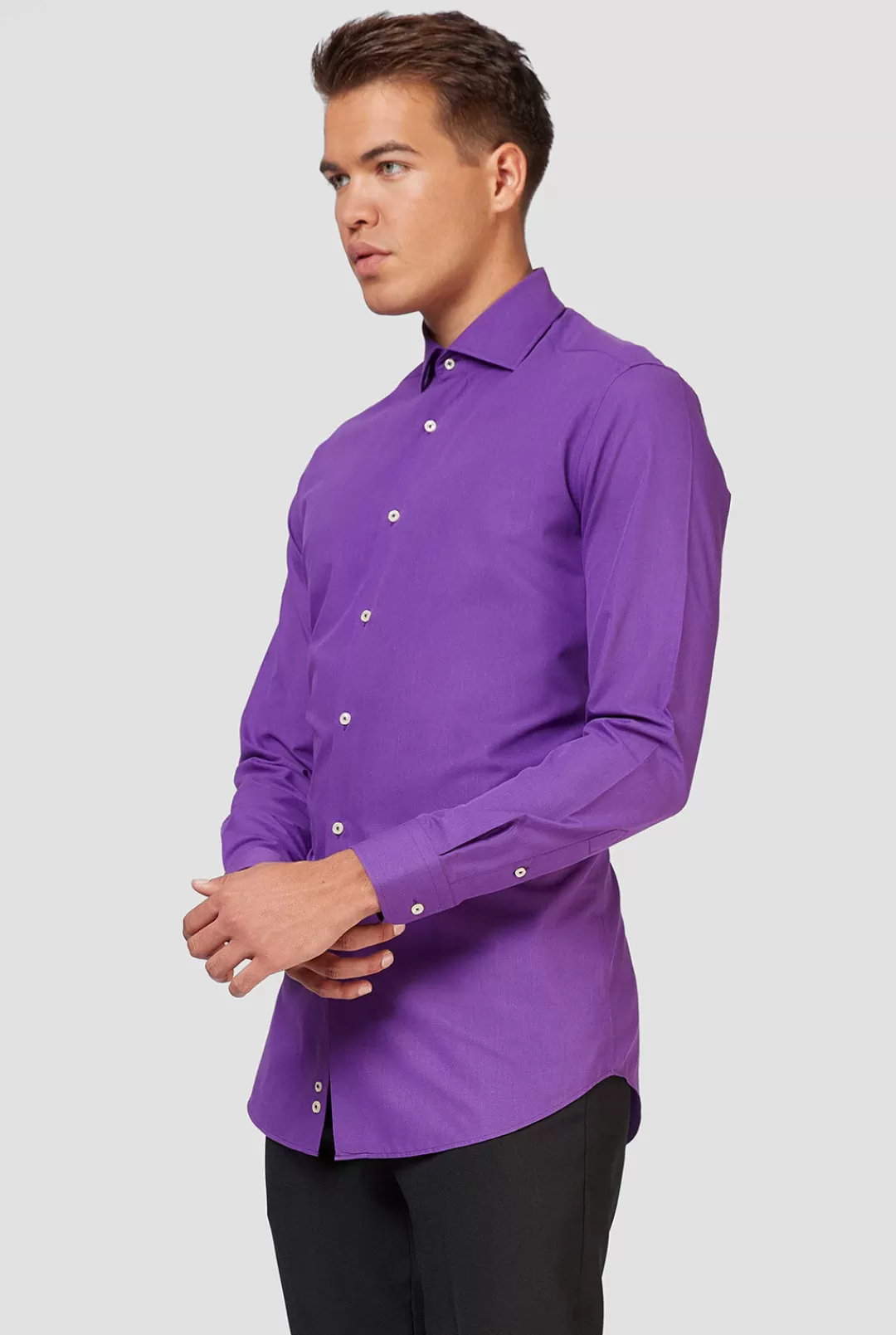 OppoSuits Solid Colored Shirts^Purple Prince