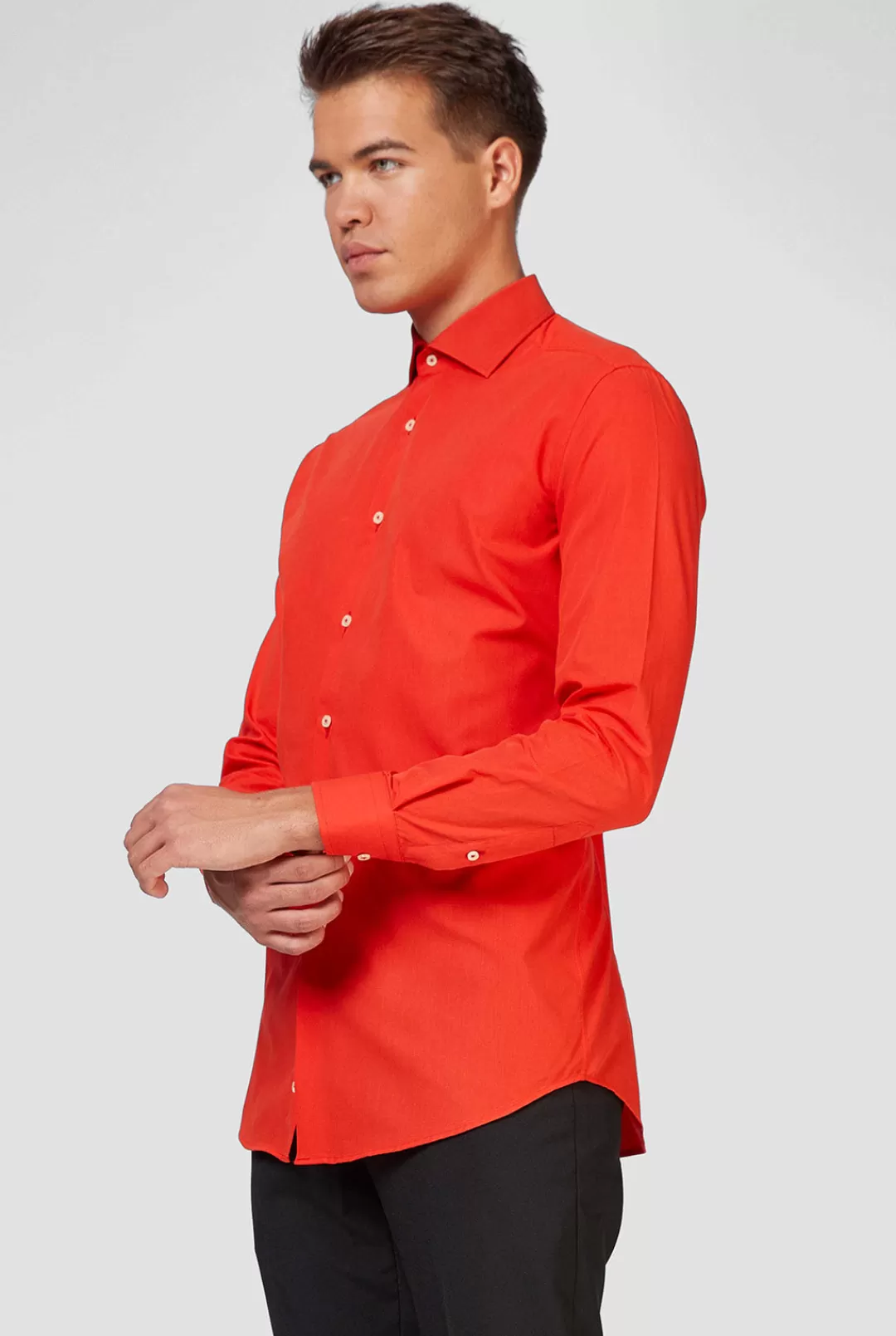 OppoSuits Solid Colored Shirts^Red Devil