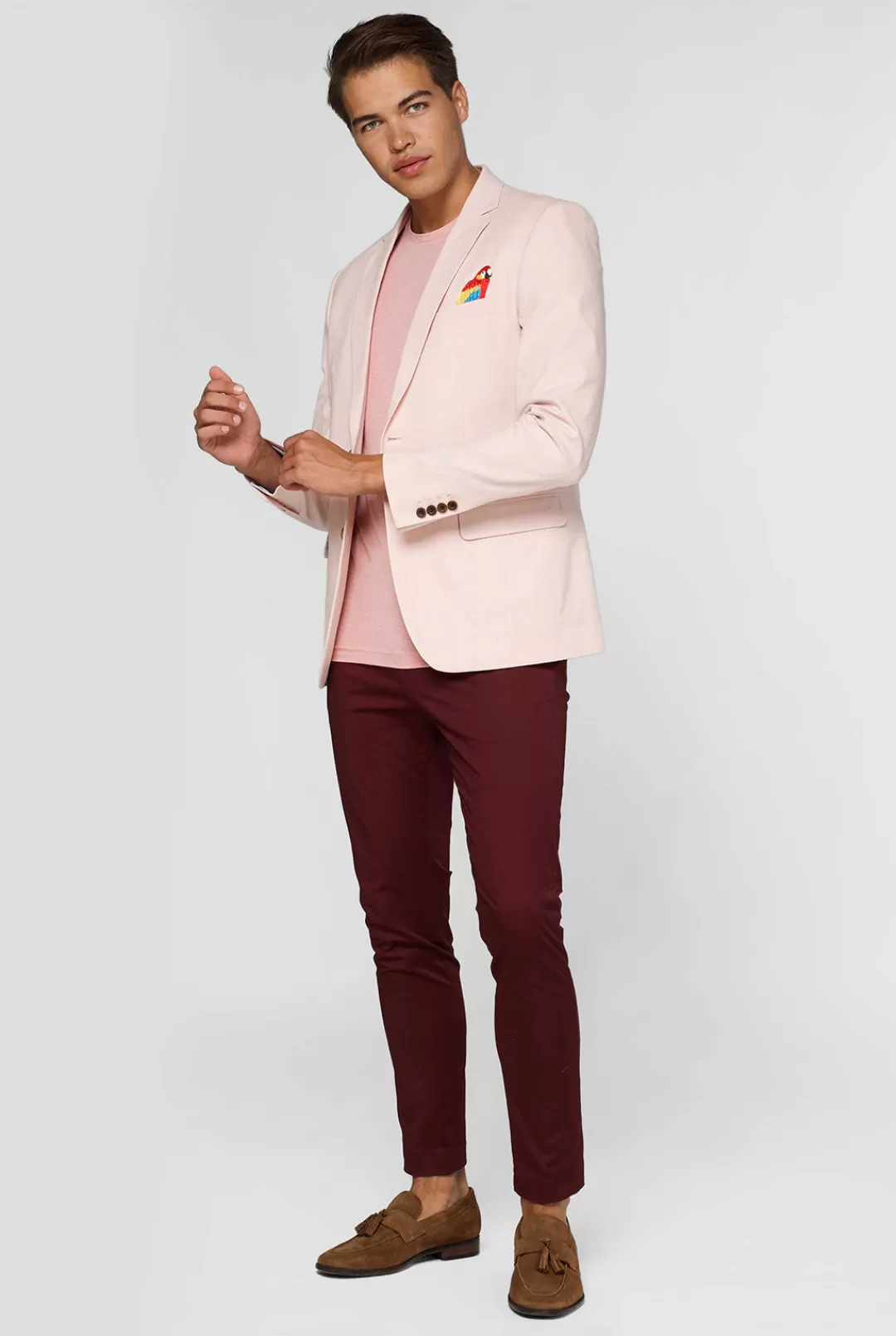 OppoSuits Deluxe Blazers^Tropical - Birdie - Soft Pink