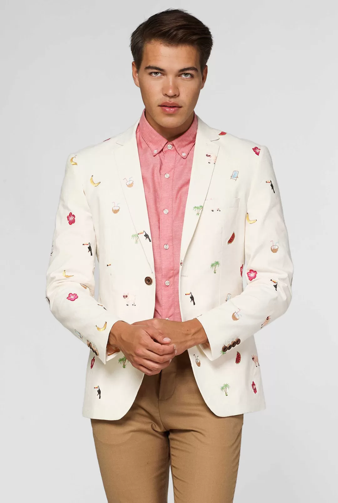 OppoSuits Deluxe Blazers^Tropical - Summer Icons - Off White