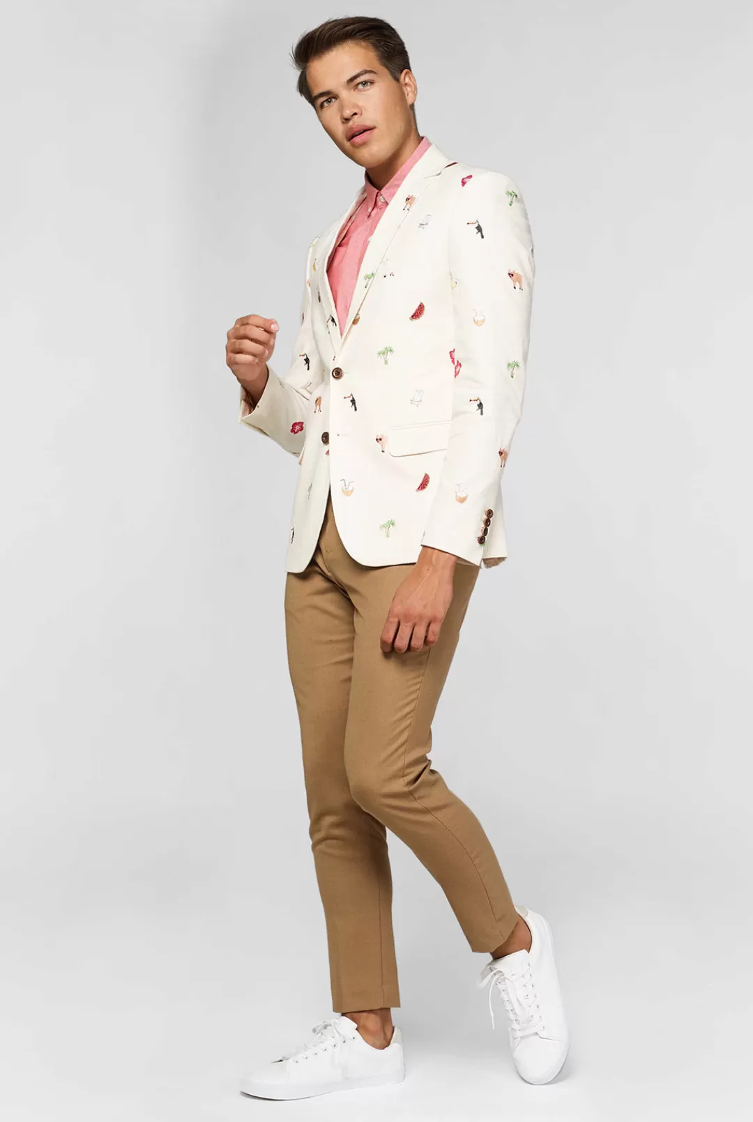 OppoSuits Deluxe Blazers^Tropical - Summer Icons - Off White