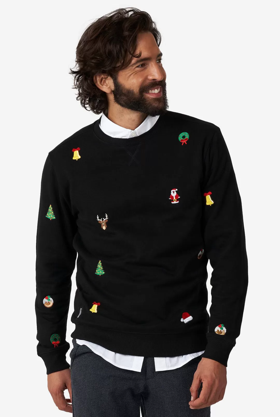 OppoSuits Christmas Sweaters^X-Mas Icons - Black