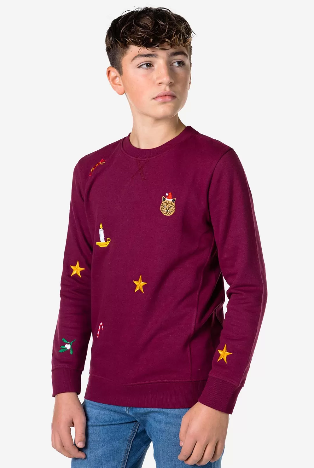 OppoSuits Sweaters^X-Mas Icons - Burgundy