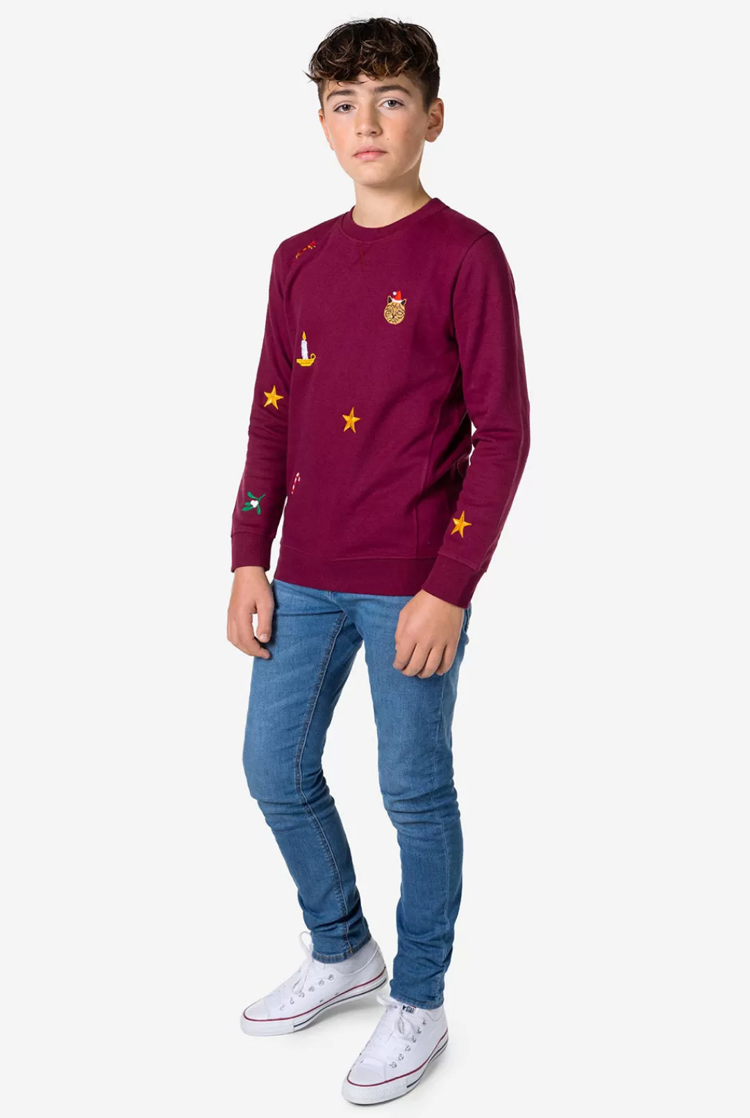 OppoSuits Sweaters^X-Mas Icons - Burgundy